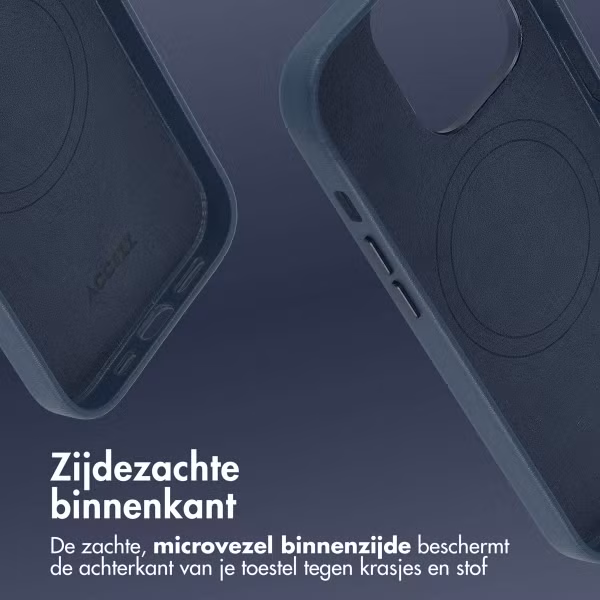Accezz MagSafe Leather Backcover Apple iPhone 14 Pro - Nightfall Blue