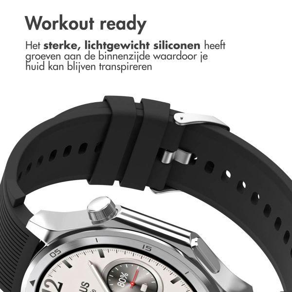 imoshion Siliconen bandje voor de OnePlus Watch 3 / 2 / 2R / Oppo Watch X2 / X - Zwart