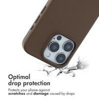 Accezz Leather Back Cover with MagSafe Apple iPhone 15 Pro - Coffee Brown