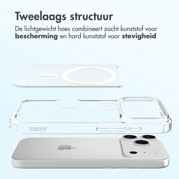 Accezz Xtreme Impact Backcover met MagSafe Apple iPhone 17 Pro - Transparant