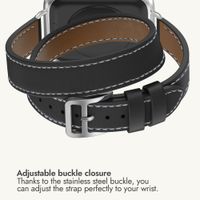 Selencia Élan Double strap band Apple Watch | 38/40/41/42 mm - Black