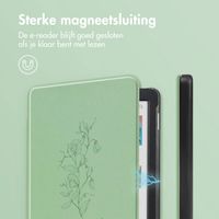 imoshion Design Slim Hard Case Bookcase Kobo Clara Colour / BW - Floral Green