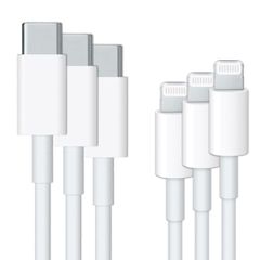 Apple USB-C naar Lightning kabel 3-pack in fabrieksverpakking - Apple 'pre-owned' - 1 meter - Wit