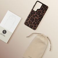 Selencia Sabi Back Cover Panther Print with MagSafe Samsung Galaxy S26 Ultra - Mocha Brown