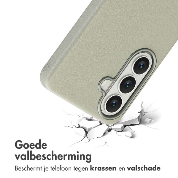 Accezz MagSafe Leather Backcover Samsung Galaxy S26 - Light Grey