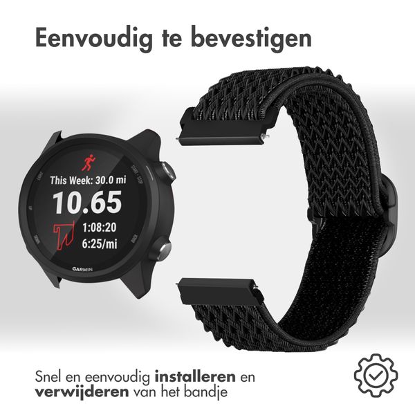 imoshion Elastisch nylon bandje Garmin Forerunner 245 - Zwart