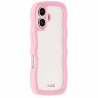 Holdit Wavy Case Apple iPhone 16 - Transparent / Pink