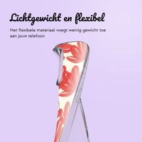 Gepersonaliseerd hoesje met bloemen iPhone 14 - Transparant