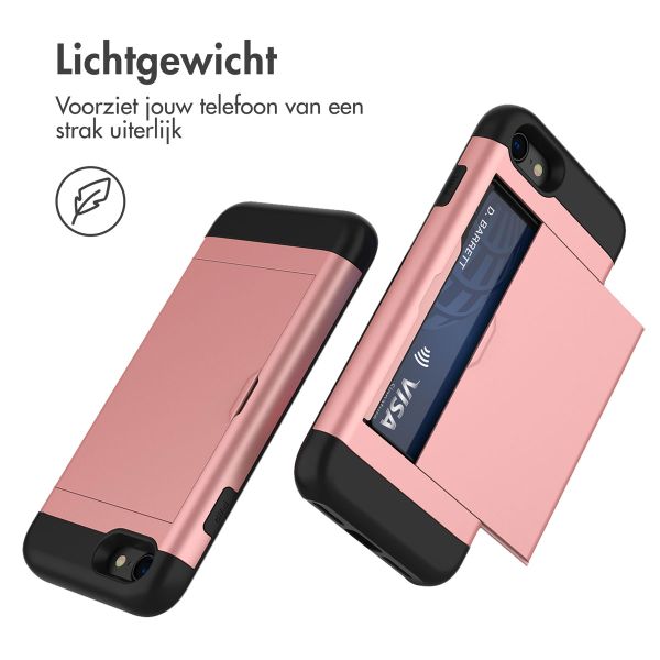 imoshion Backcover met pasjeshouder iPhone SE (2022 / 2020) / 8 / 7 - Rosé Goud