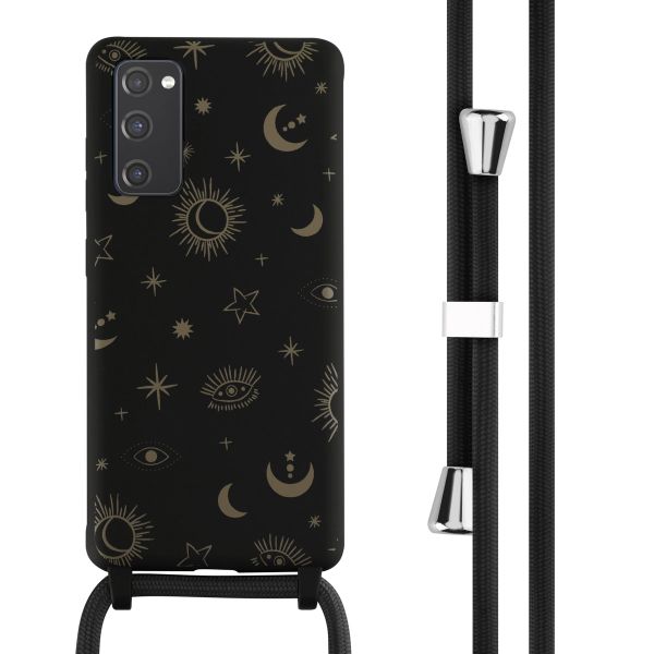 imoshion Siliconen design hoesje met koord Samsung Galaxy S20 FE - Sky Black