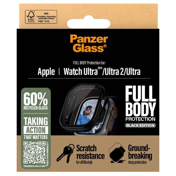 PanzerGlass Full Body Case Apple Watch Ultra / Ultra 2 / Ultra 3 - 49 mm - Zwart