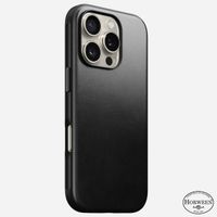Nomad Modern Horween Leather Case Apple iPhone 16 Pro - Zwart