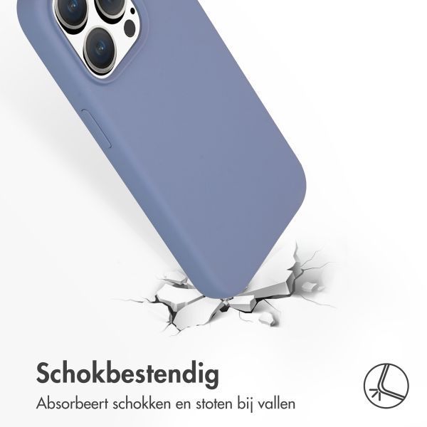 Accezz Liquid Silicone Backcover met MagSafe Apple iPhone 15 Pro - Lavender Grey