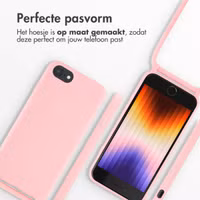 imoshion Siliconen hoesje met koord Apple iPhone SE (2022 / 2020) / 8 / 7 - Roze