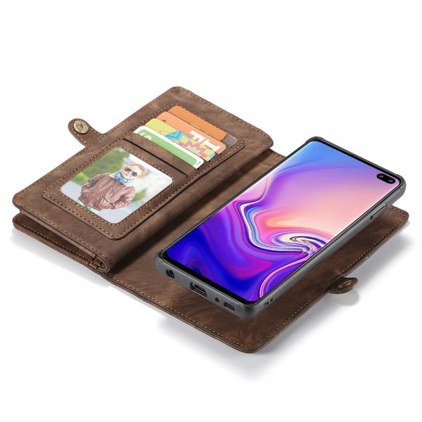 CaseMe Luxe Lederen 2 in 1 Portemonnee Bookcase Galaxy S10 Plus