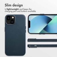 Accezz MagSafe Leather Backcover Apple iPhone 13 - Nightfall Blue