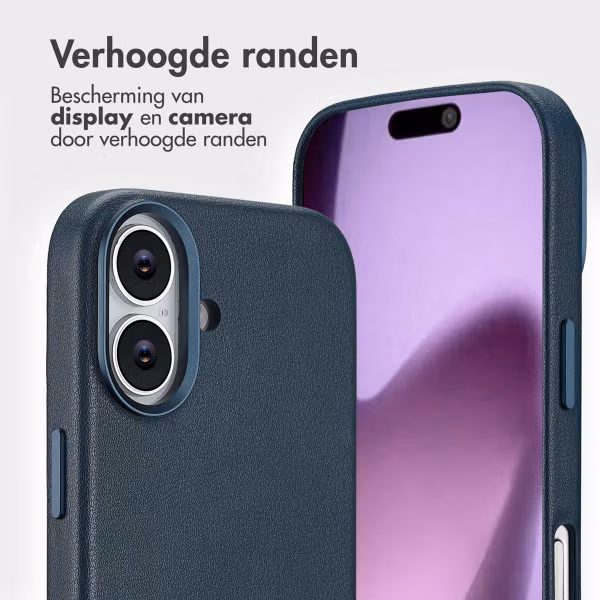 Accezz Leather Bookcase 2-in-1 met MagSafe Apple iPhone 17 - Nightfall Blue