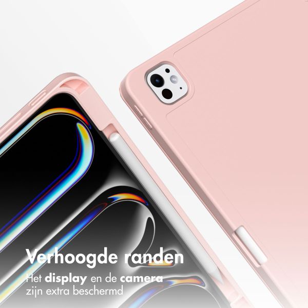 Accezz Smart Silicone Bookcase Apple iPad Pro 13 (2025) M5 / (2024) M4 - Roze