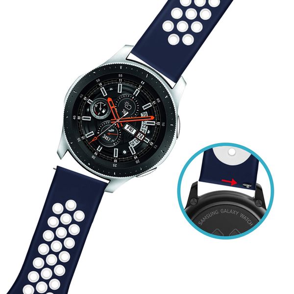 imoshion Siliconen sport bandje Watch 46mm / Gear S3 Frontier / Watch 3 45mm - Blauw