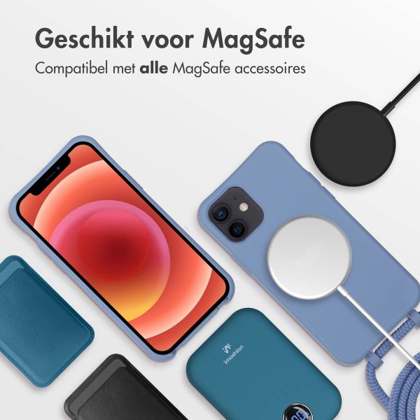imoshion Color Backcover met afneembaar koord MagSafe Apple iPhone 12 (Pro) - Ash Blue