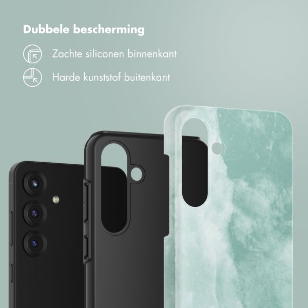 Selencia Vivid Backcover Samsung Galaxy S25 Plus - Marble Grayed Jade