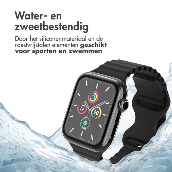 imoshion Athletic siliconenbandje Apple Watch Series 1 t/m 10 / SE / Ultra (2) (44/45/46/49 mm) - Zwart