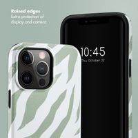 Selencia Vivid Back Cover Apple iPhone 14 Pro Max - Colourful Zebra Sage Green