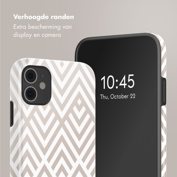 Selencia Vivid Tough Backcover iPhone 11 - Beige Zigzag