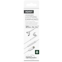 XQISIT Button type in ear headset wired Lightning - Oordopjes met draad - Lightning aansluiting - MFi - Wit