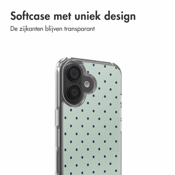 imoshion Design hoesje Apple iPhone 16 - Polka Dot Mintgroen