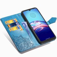 Mandala Bookcase Motorola Moto E6s - Turquoise