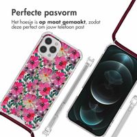 imoshion Design hoesje met koord Apple iPhone 12 (Pro) - Flower Water