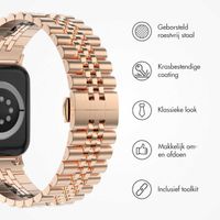 Selencia Jubilee stalen bandje Apple Watch Series 1 t/m 9 / SE (38/40/41 mm) | Series 10 (42 mm) - Rosé Goud