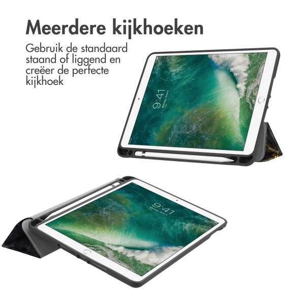 imoshion Design Trifold Bookcase Apple iPad 6 (2018) 9.7 inch / iPad 5 (2017) 9.7 inch / Air 2 (2014)/Air 1 (2013) - Black Marble