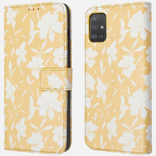 imoshion Design Bookcase Samsung Galaxy A51 - Yellow Flowers