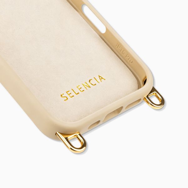 Selencia Rivièra MagSafe Backcover met afneembare haakjes Apple iPhone 16 Pro - Milky Latte