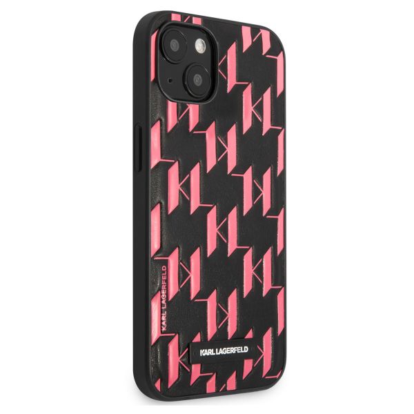 Karl Lagerfeld Hardcase Backcover Monogram Plaque iPhone 13 - Roze