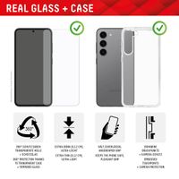 Displex Screenprotector Real Glass + Case Samsung Galaxy A55 - Transparant