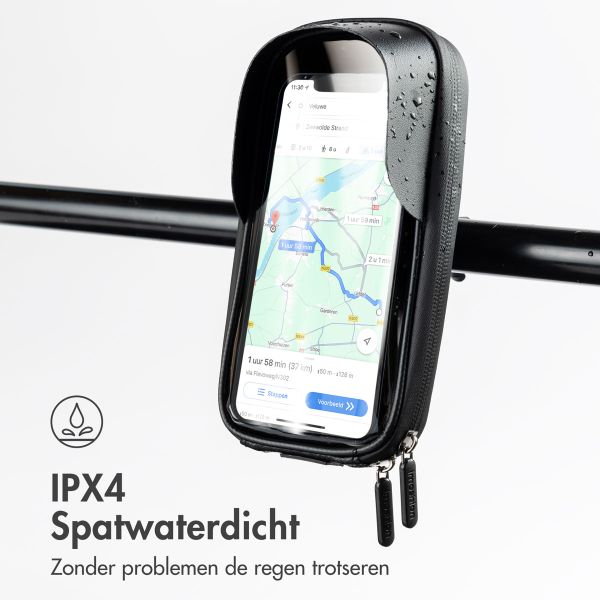 imoshion Telefoonhouder fiets - Spatwaterdicht - Met Zonneklep - Zwart