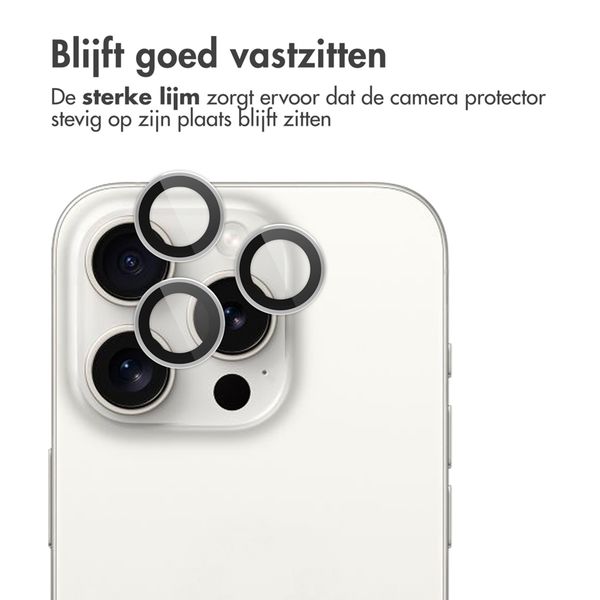 imoshion 2 Pack Camera lens protector Apple iPhone 15 Pro / 15 Pro Max - White Titanium