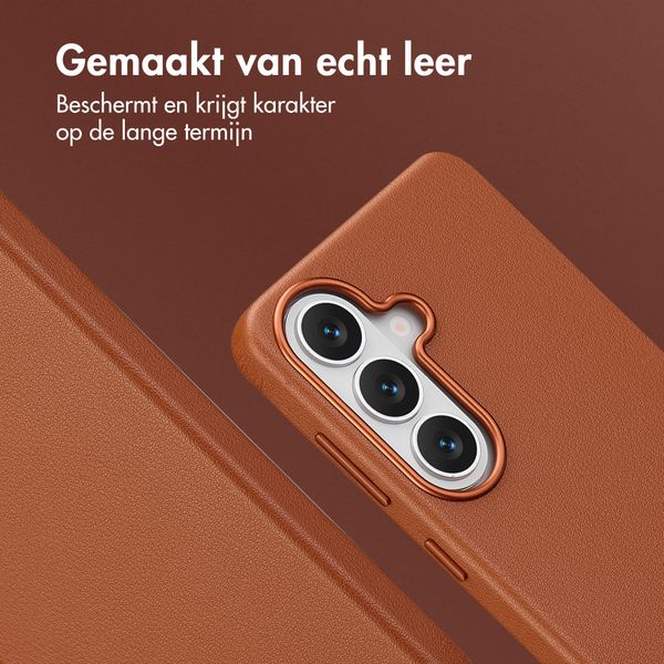 Accezz MagSafe Leather Backcover Samsung Galaxy S26 - Sienna Brown