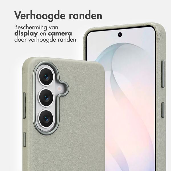 Accezz MagSafe Leather Backcover Samsung Galaxy S26 - Light Grey