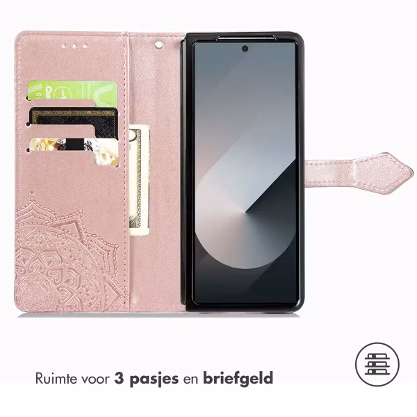 imoshion Mandala Bookcase Samsung Galaxy Fold 7 - Rose Gold