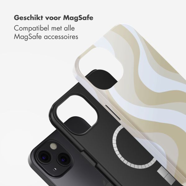 Selencia Vivid Backcover met MagSafe Apple iPhone 13 - Desert Waves Beige