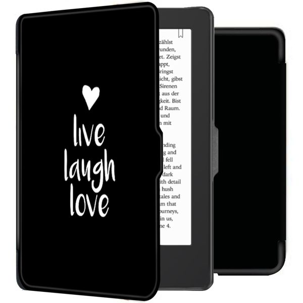 imoshion Design Slim Hard Case Bookcase Tolino Shine 4 - Live Laugh Love