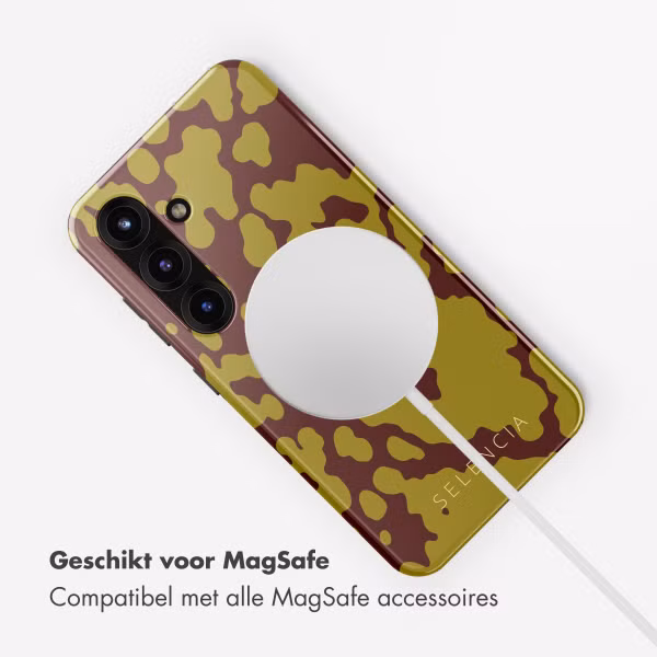 Selencia Vivid Backcover met MagSafe Samsung Galaxy S25 - Moo'd Olive Dust