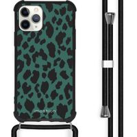 imoshion Design hoesje met koord iPhone 11 Pro - Luipaard - Groen / Zwart