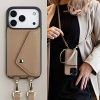 Selencia Sera Phone Case with Cord and Envelope Card Holder Apple iPhone 17 Pro - Taupe