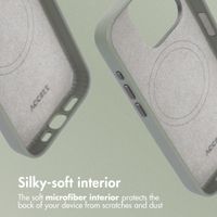 Accezz Leather Back Cover with MagSafe Apple iPhone 15 Pro - Light Grey