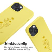 imoshion Siliconen design hoesje met koord Apple iPhone 14 - Flower Yellow